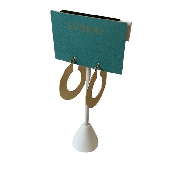 Everri Matte Gold Toned Thin Huggie Hoops. - Picture 3 of 5